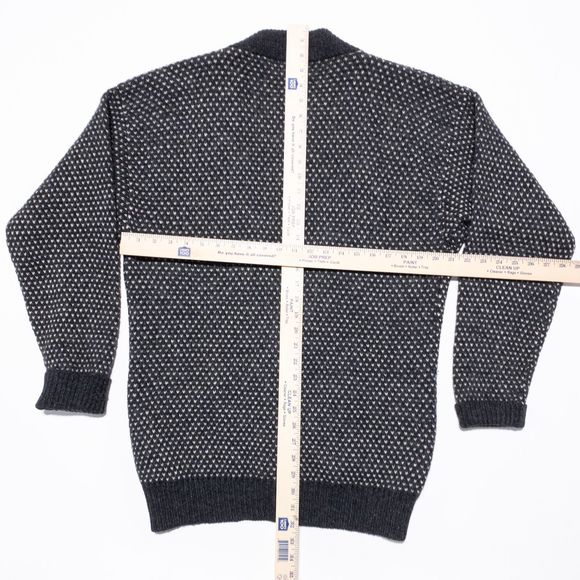 Vintage Eddie Bauer Shetland Wool Cardigan Sweater Men's Medium Birdseye 80s - Picture 4 of 7